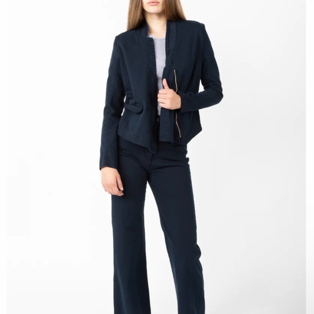 Prairie Underground Blue Mood Indigo Turner Full Zip Jacket Size Large WOMEN NEW